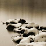 Snow covered jetty